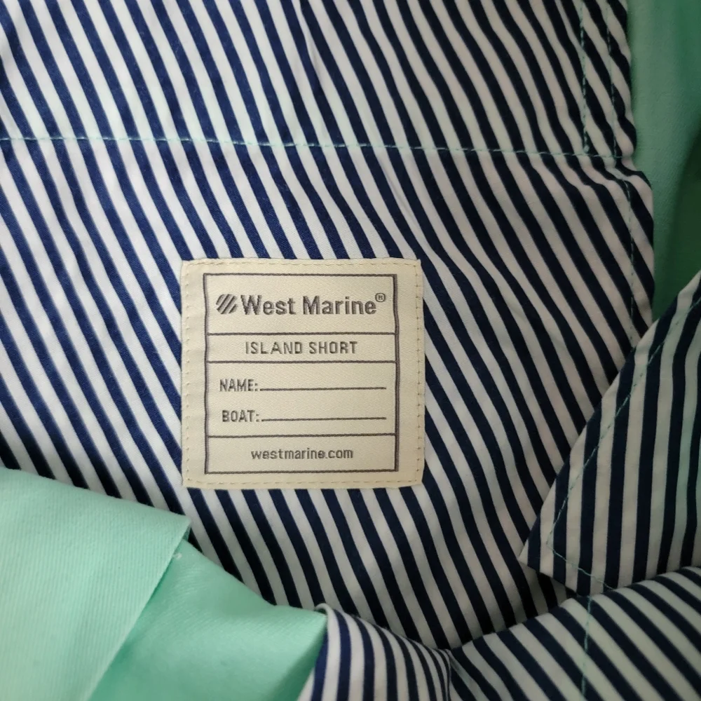 West Marine Island Short Cotton Shorts Mint Green 32W - Picture 3 of 9